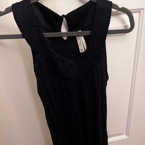 Navy Blue Sleeveless Tunic Top